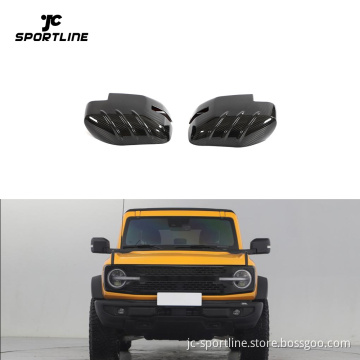Dry Carbon Fiber Mirror Covers for Ford Bronco 2021-2023 by JC Sportline